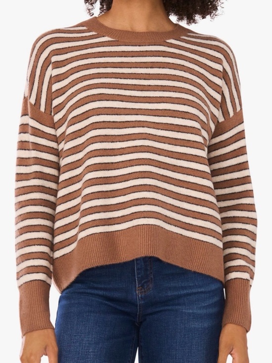 Halogen Sweaters - Halogen®Stripe Crewneck Sweater Medium
